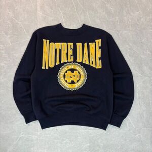Vintage Galt Sand Notre Dame University Sweatshirt Mens Medium Navy Made in USA